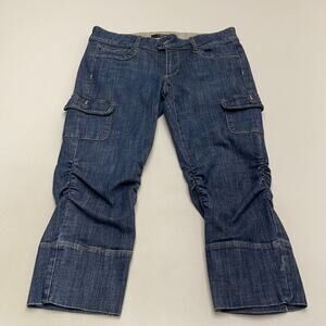 NOIR Women’s 8 Cargo Crop Blue Jeans